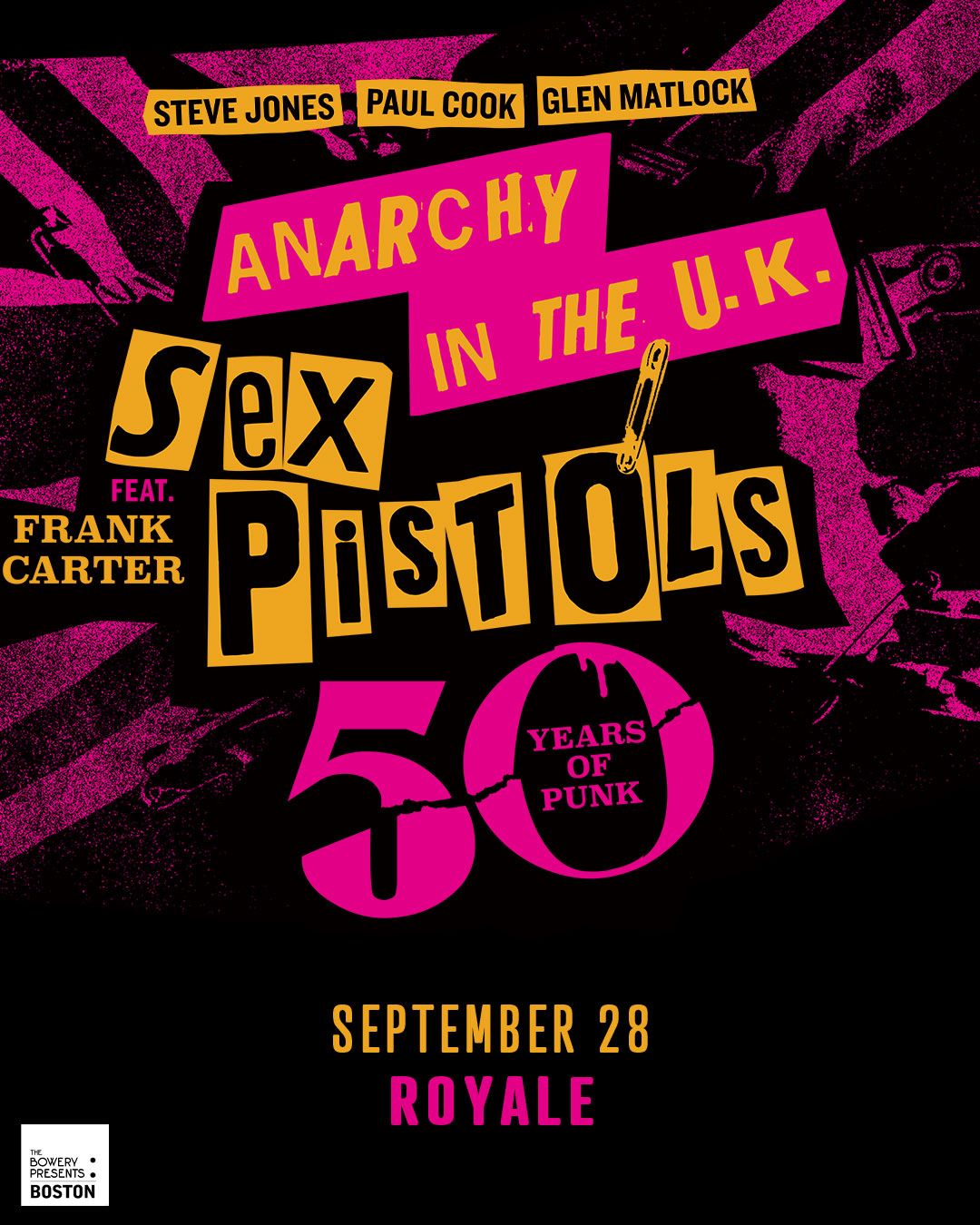 Sex Pistols - Steve Jones, Paul Cook, Glen Matlock featuring Frank Carter at History Toronto