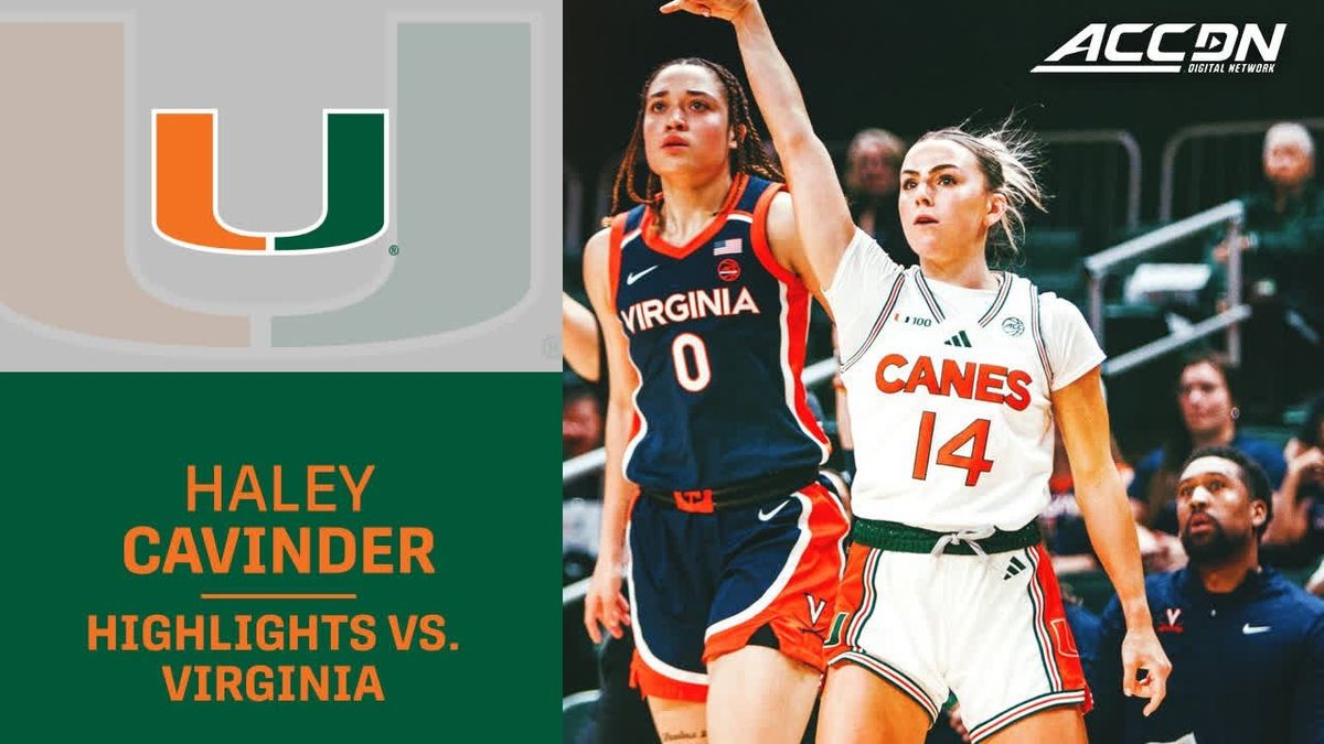 Miami Hurricanes at Virginia Cavaliers Womens Basketball
