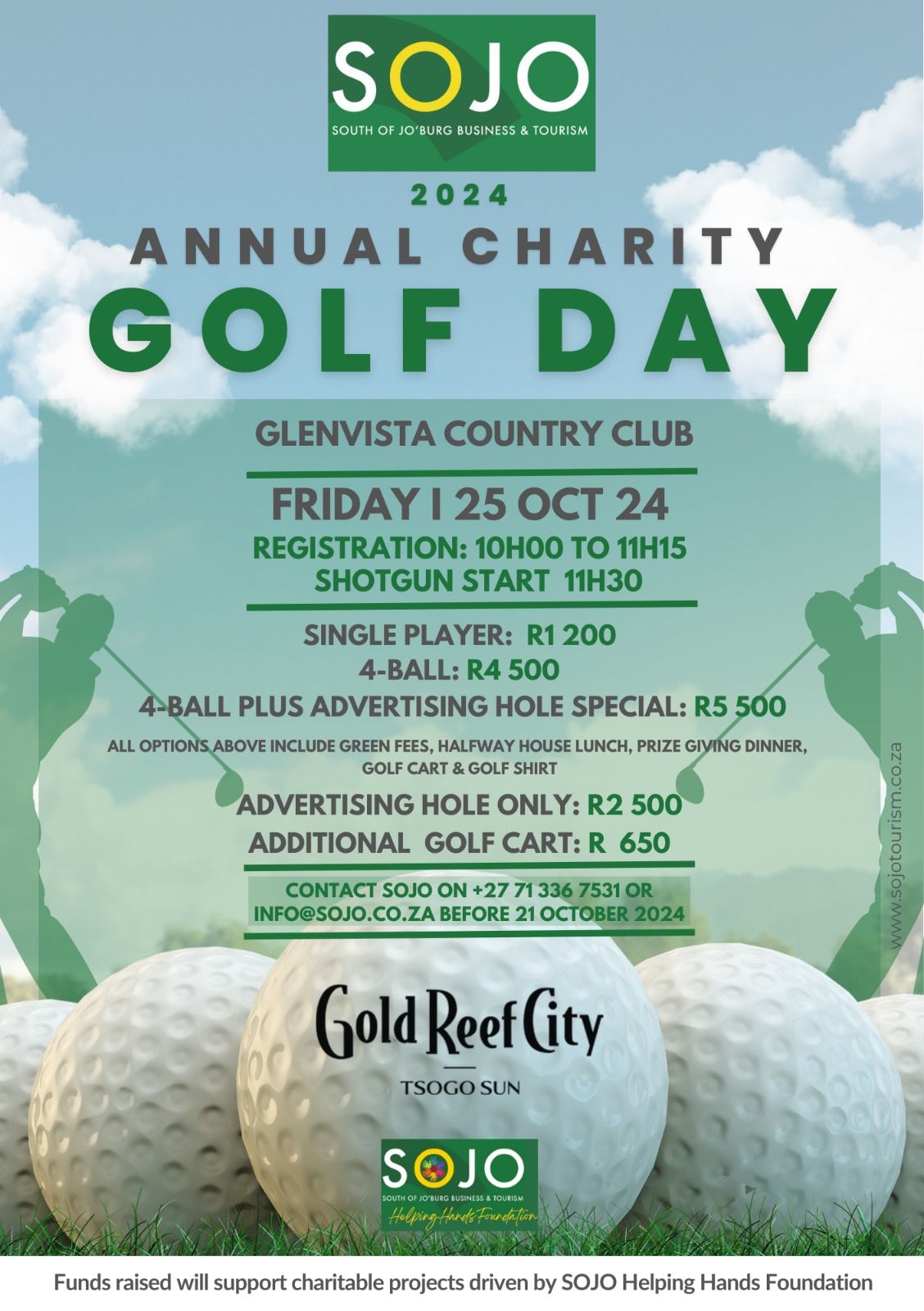 Annual Charity Golf Day, sponsored by Gold Reef City!    