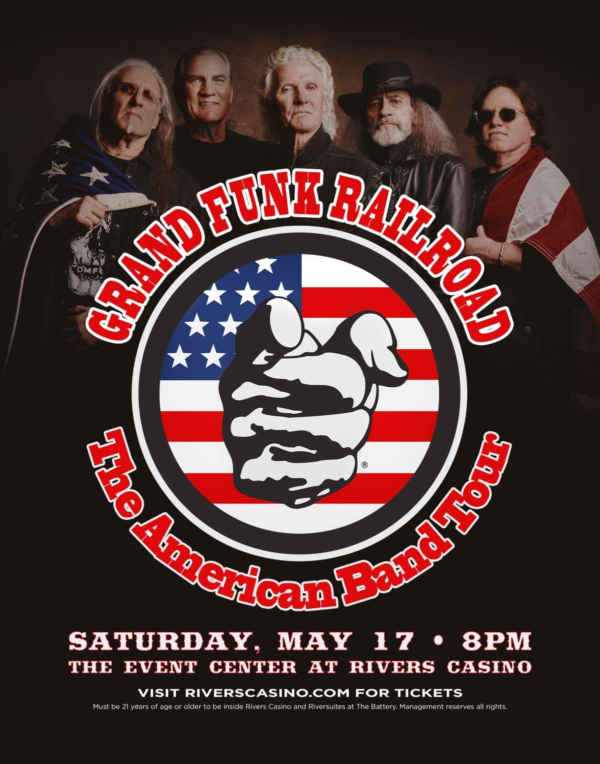 Grand Funk Railroad at Rivers Casino and Resort Schenectady