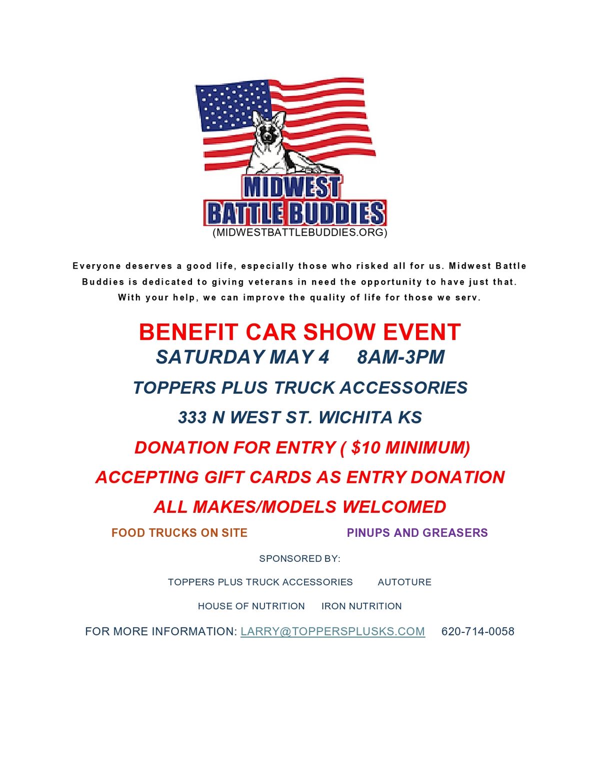 FUNDRAISER FOR MIDWEST BATTLE BUDDIES