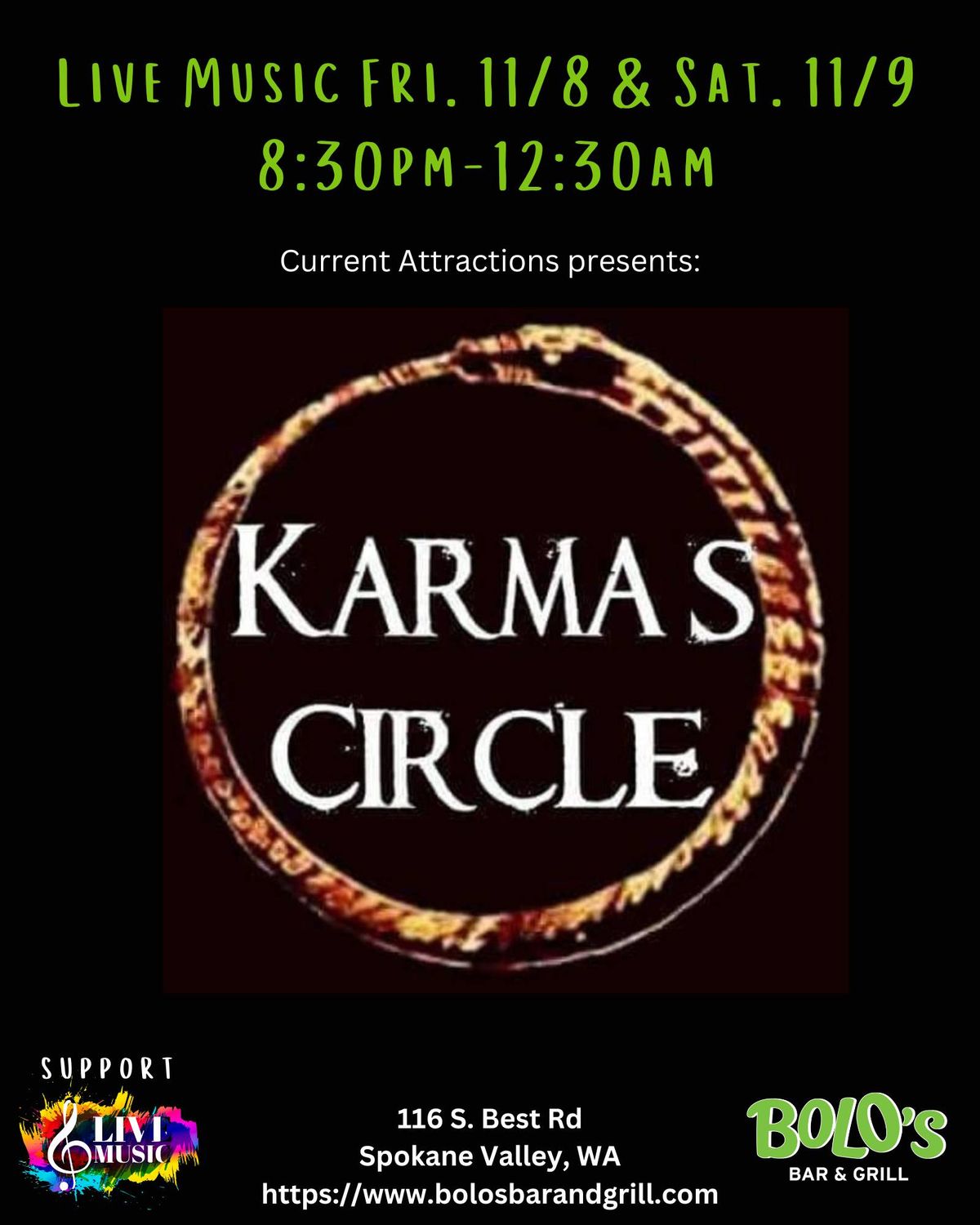 Karma's Circle at Bolo's!