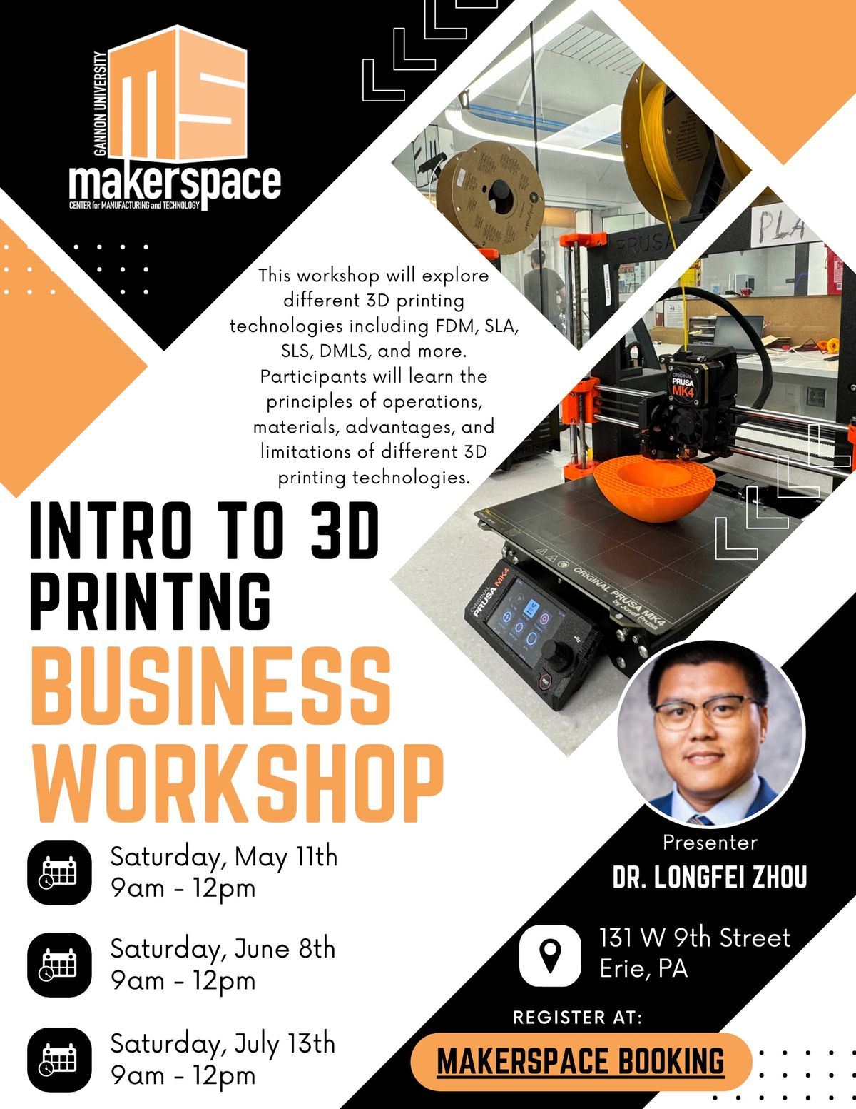 Introduction to 3D Printing Business Workshop 