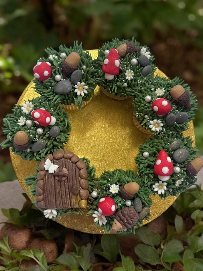 Autumn Fairy Door Wreath