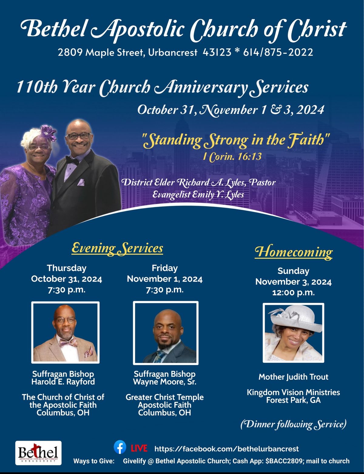 Bethel Apostolic Church 110th Year Church Anniversary