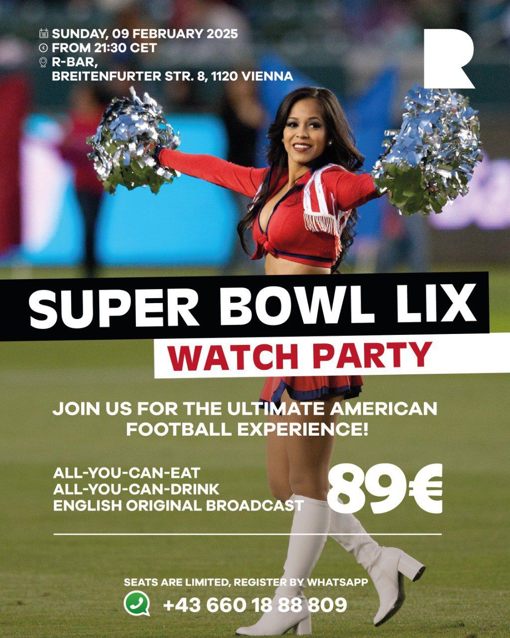 SUPER BOWL LIX WATCH PARTY at R BAR! \ud83c\udfc8 \ud83c\udf7b