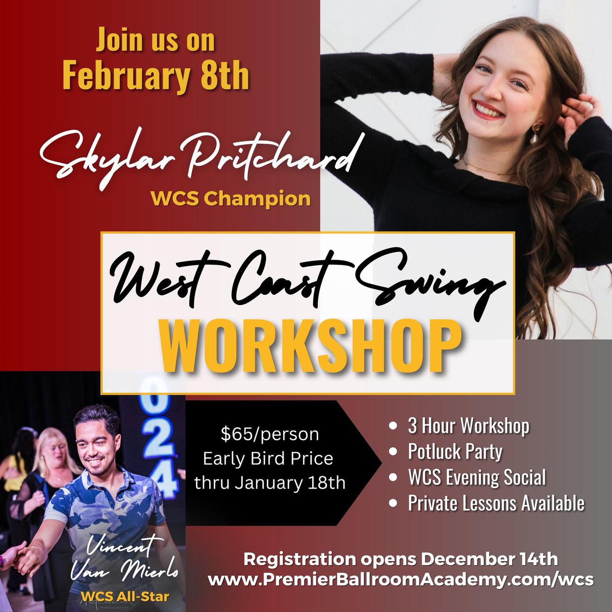 West Coast Swing Workshop with Skylar Pritchard & Vincent Van Mierlo