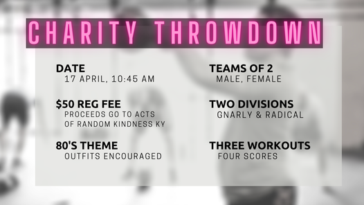 Throwdown For Ark 7 Mile Strength Fitness George Town 17 April 21