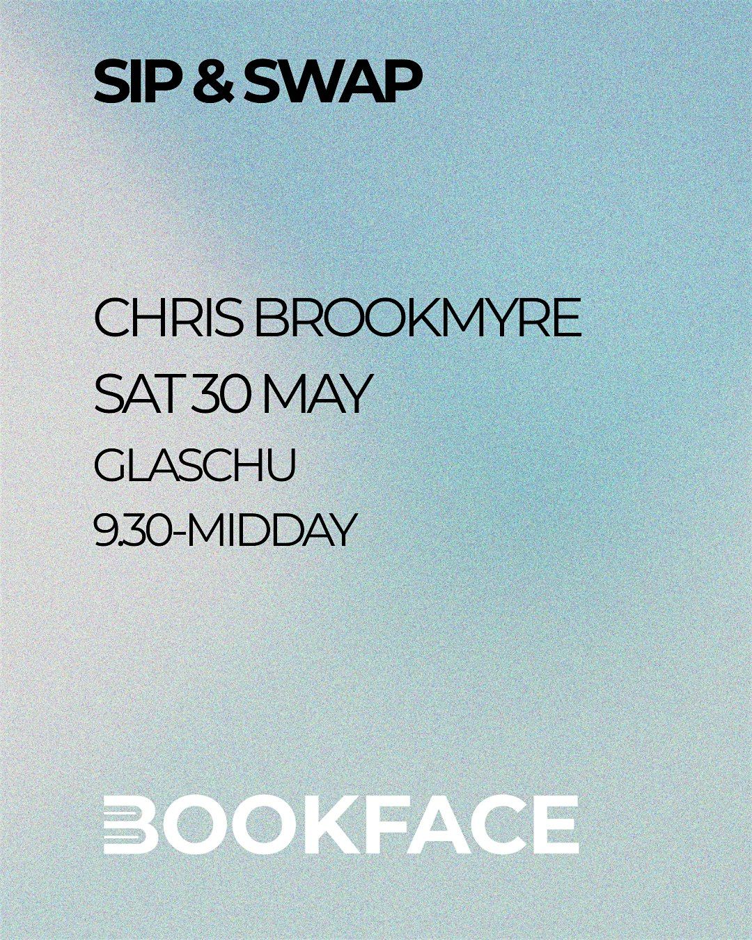 Bookface Sip & Swap with Chris Brookmyre at Glaschu