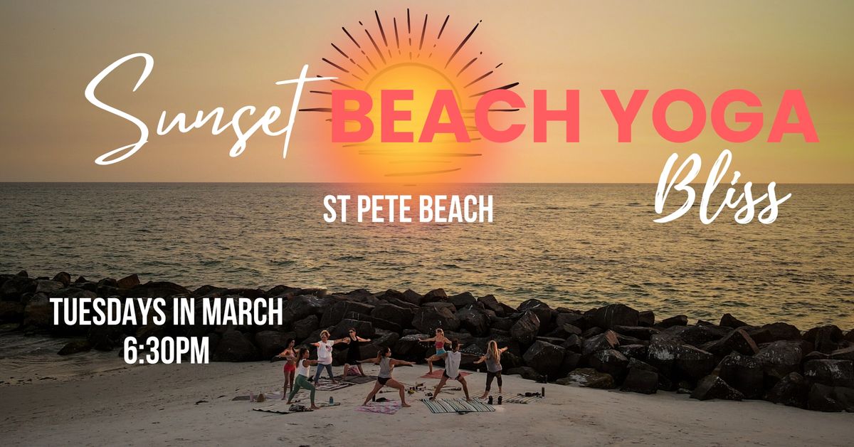 Sunset Beach Yoga Bliss \u2728\ud83c\udf05 Tuesdays in March