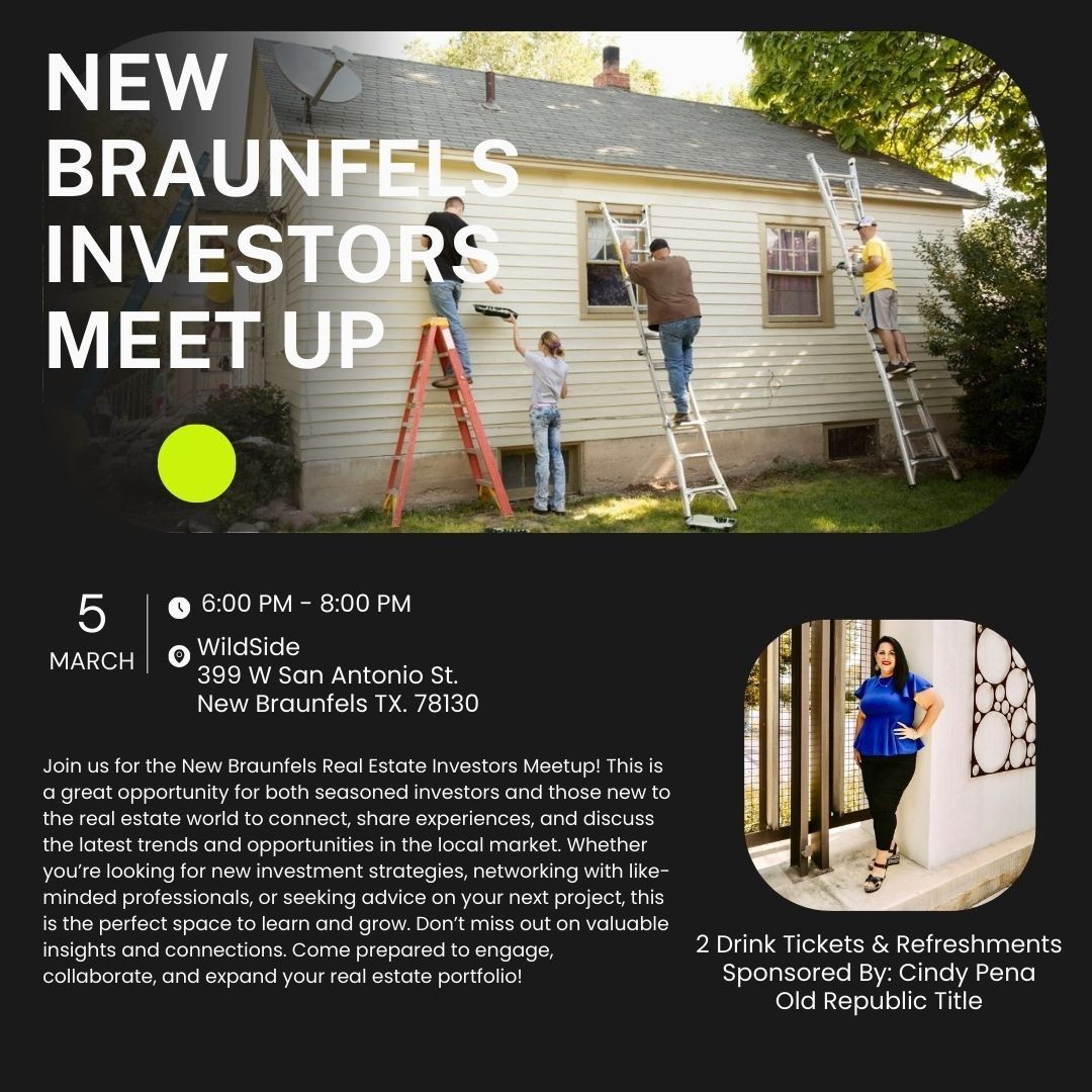 Monthly New Braunfels Investors Meet Up