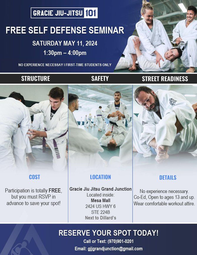 FREE Gracie Jiu-Jitsu 101 Self-Defense Seminar! 