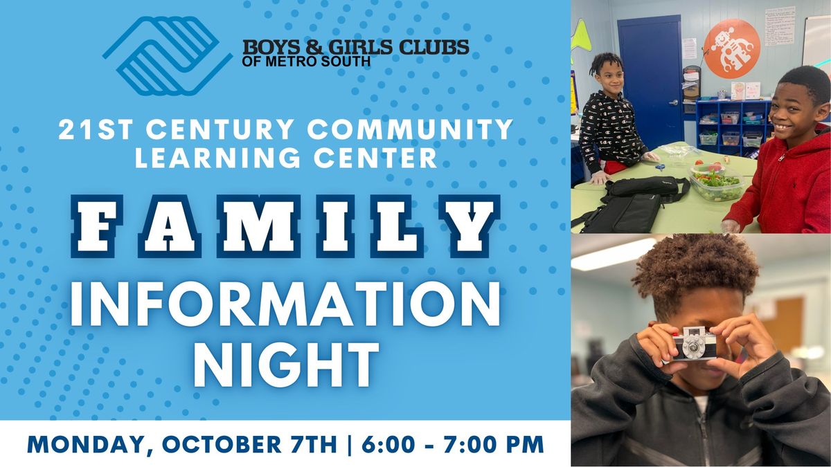 21st Century Community Learning Center Family Information Night