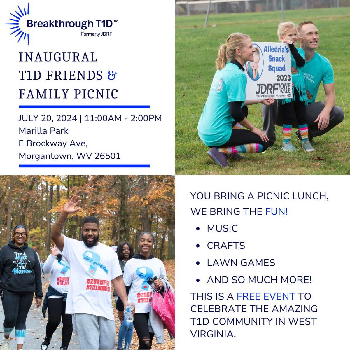 Inaugural West Virginia T1D Friends & Family Picnic