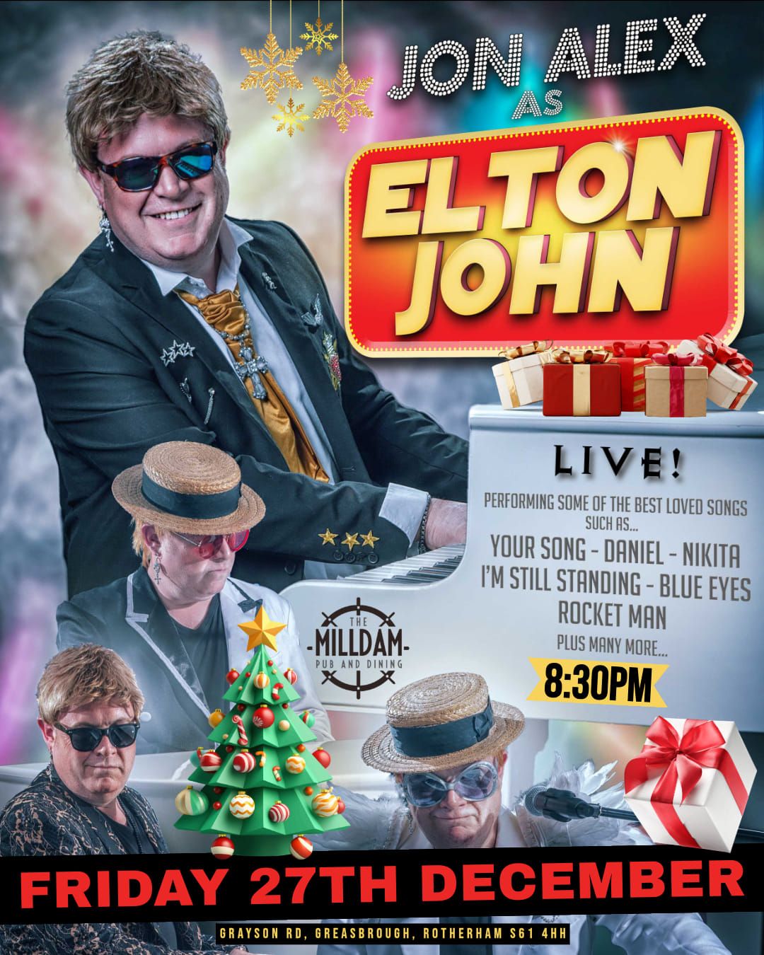 Elton John Tribute Show Live At The Mill Dam