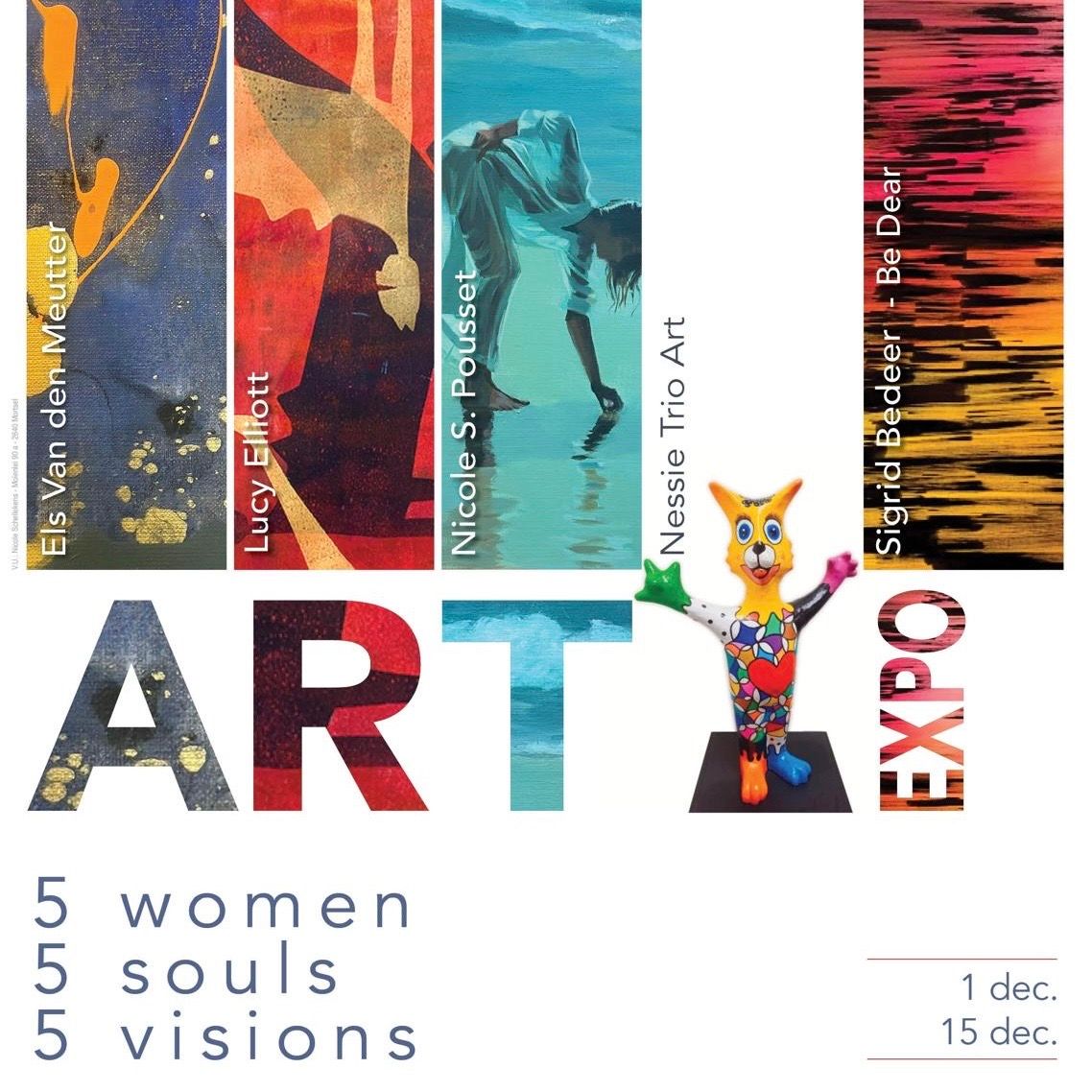 Expo '5 women' in Brugge van 1 tem 15\/12