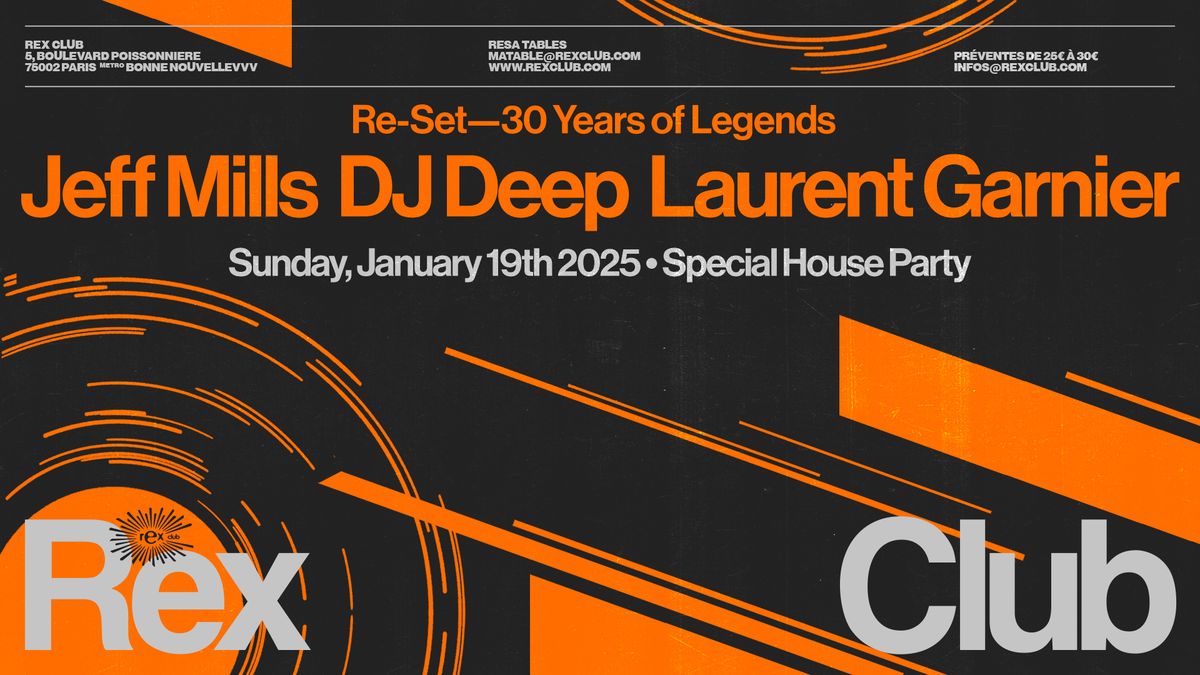 30 Years Of Legends: Jeff Mills, Laurent Garnier, DJ Deep