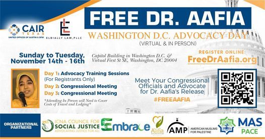 Free Dr. Aafia Advocacy Day in D.C. & Virtual