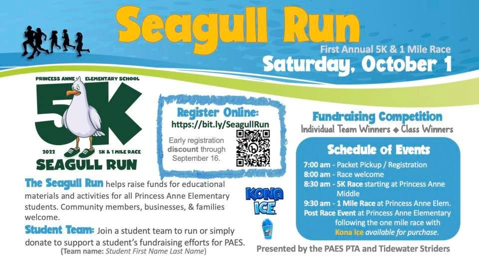 2022 Seagull Run 5k and 1 miler