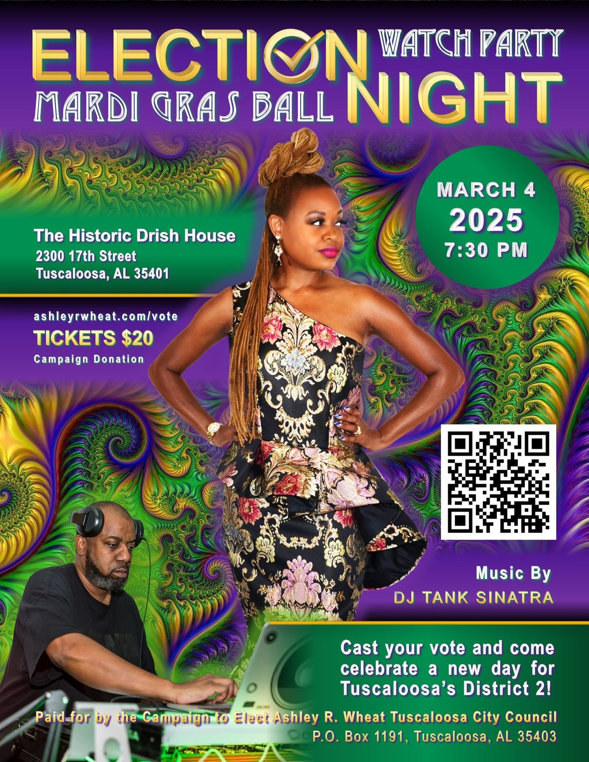 Election Night Watch Party \/ Mardi Gras Ball