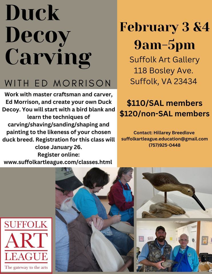 Duck Decoy Carving with Ed Morrison 