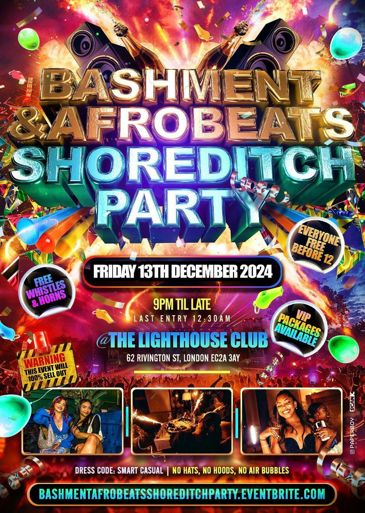 Bashment &amp; Afrobeats Shoreditch Party - Everyone Free Before 12AM