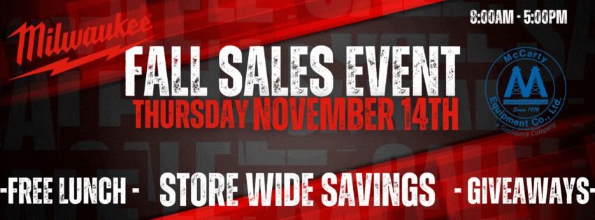 Milwaukee Fall Sales event 