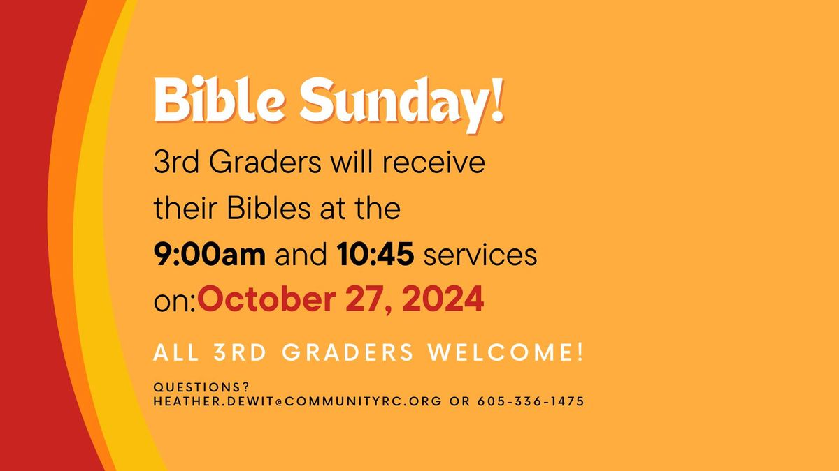 3rd Grade Bible Sunday