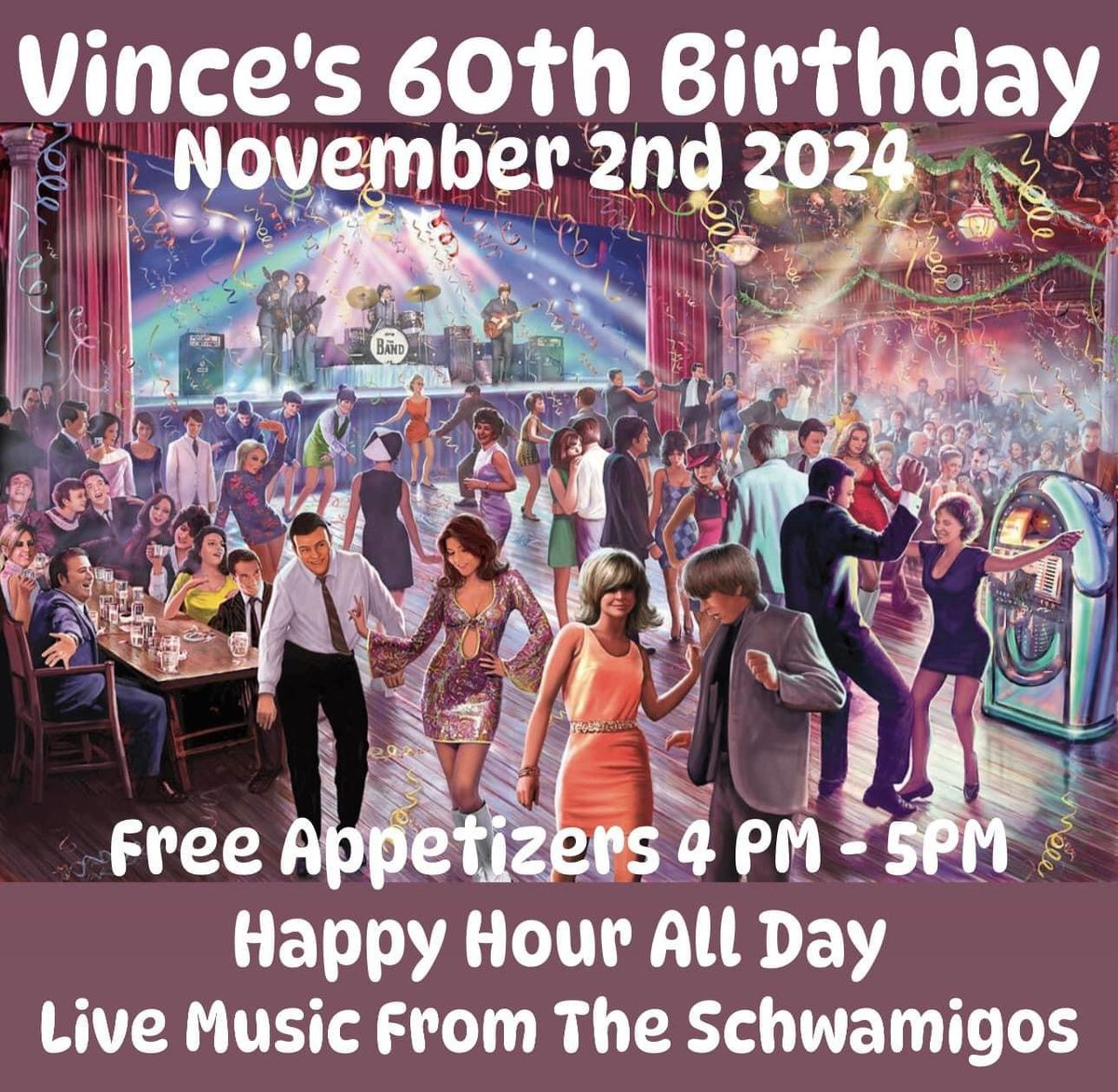 Vince\u2019s Ristorante 60th Aniversary Weekend!!