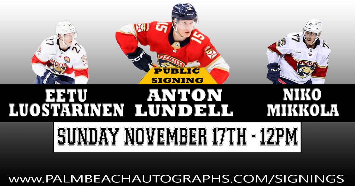 LUNDELL, LUOSTARINEN & MIKKOLA  - Public Signings at the Palm Beach Card Show!