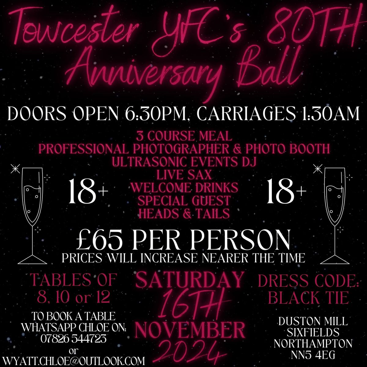 Towcester YFC\u2019s 80th Anniversary Ball