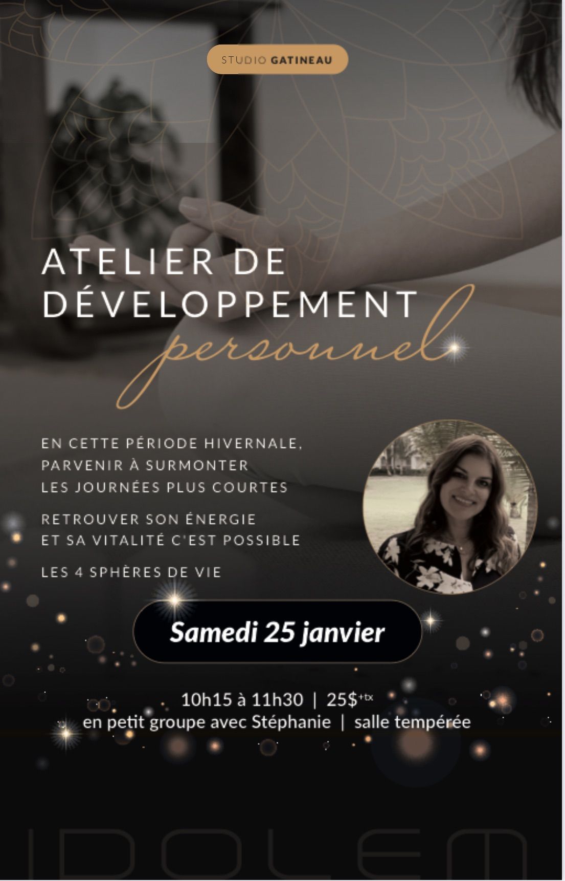 Atelier de d\u00e9veloppement personnel avec St\u00e9phanie