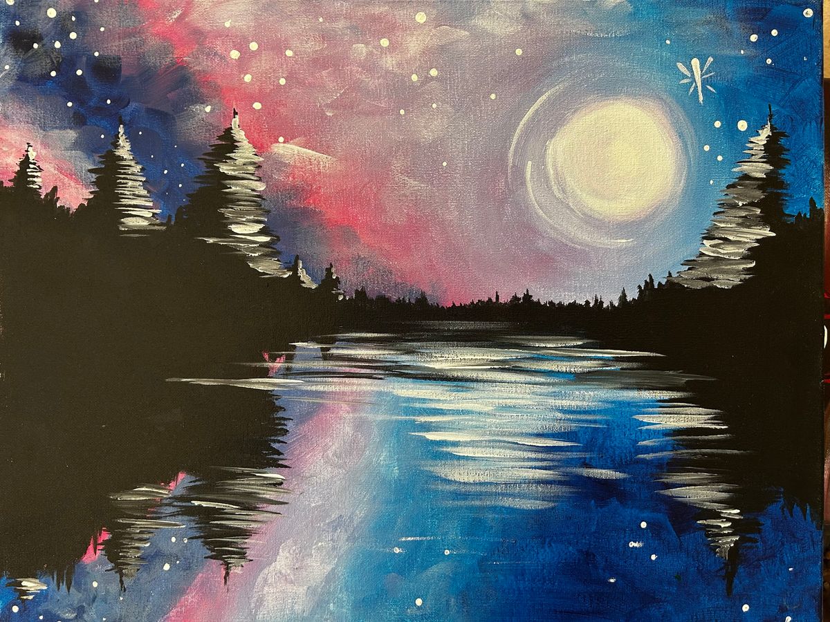 Calm Winter Night Paint & Sip @ Shakers