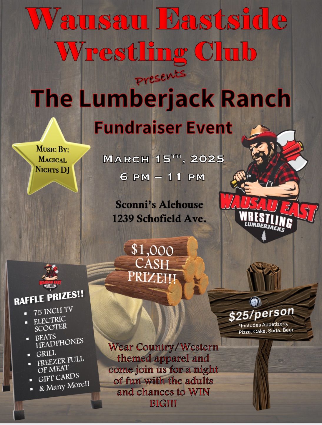 Lumberjack Ranch Raffle Party!! 