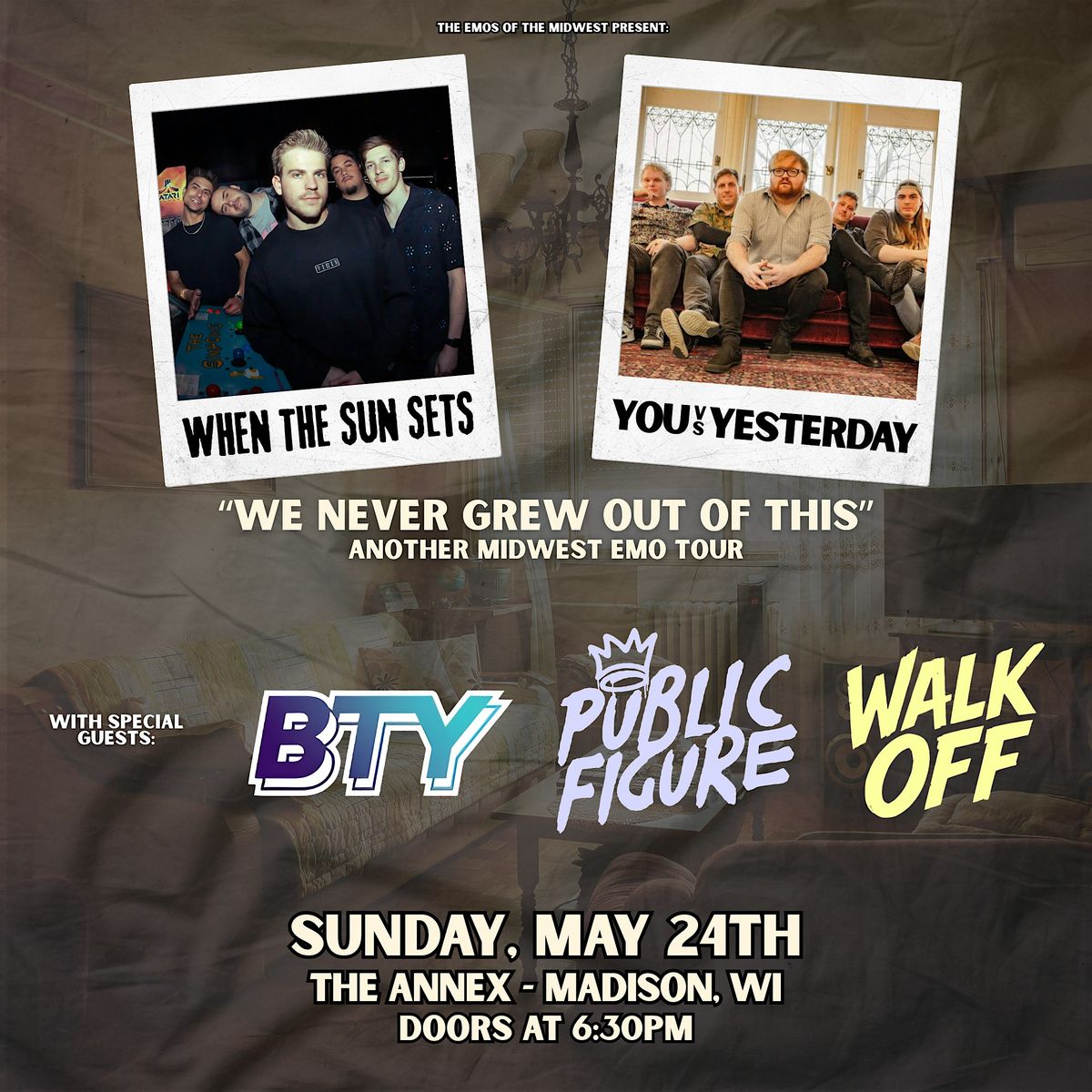 When The Sun Sets, Be The Young, You vs Yesterday, Public Figure, Walk Off