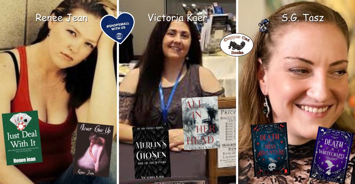 Small Business Saturday with authors Renee Jean, Victoria Kaer, and S.G. Tasz