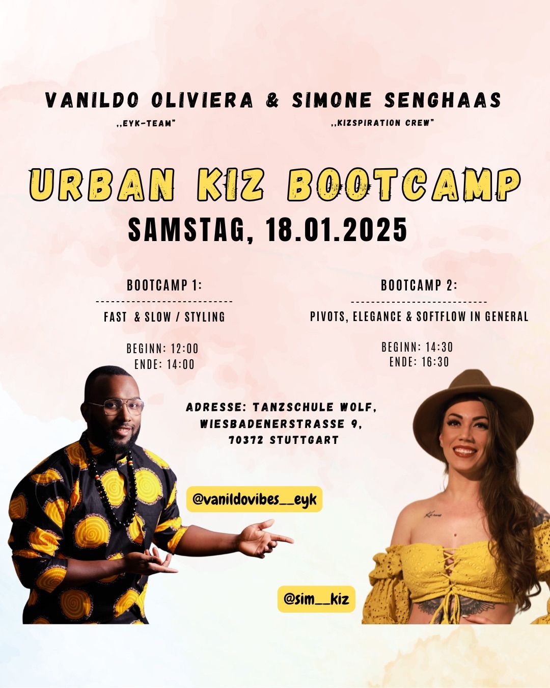 Urban Kiz \/ Kizomba Bootcamp mit Vanildo Oliviera von elevate your Kiz