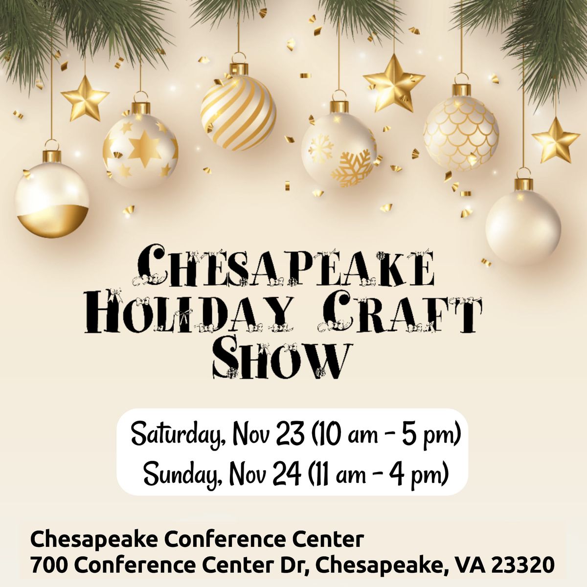 I am a Vendor @ Chesapeake Holiday Craft Show 