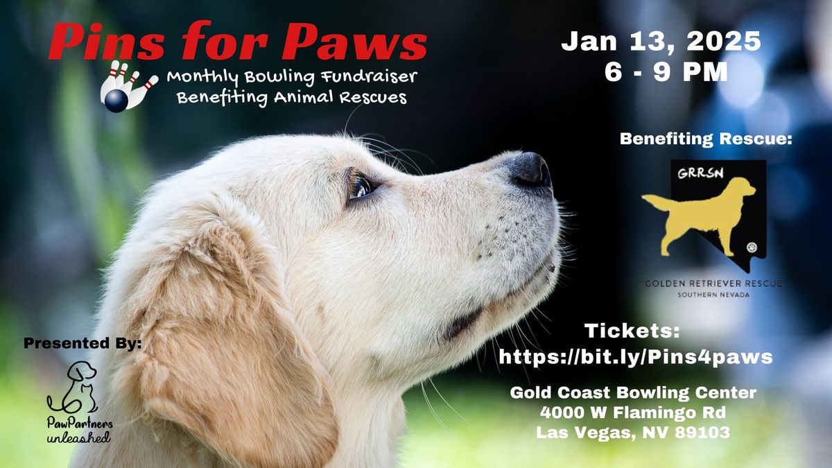 Pins for Paws Benefiting Golden Retriever Rescue Southern Nevada