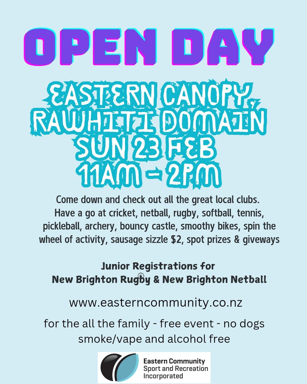 Eastern Community Sport and Recreation Open Day 