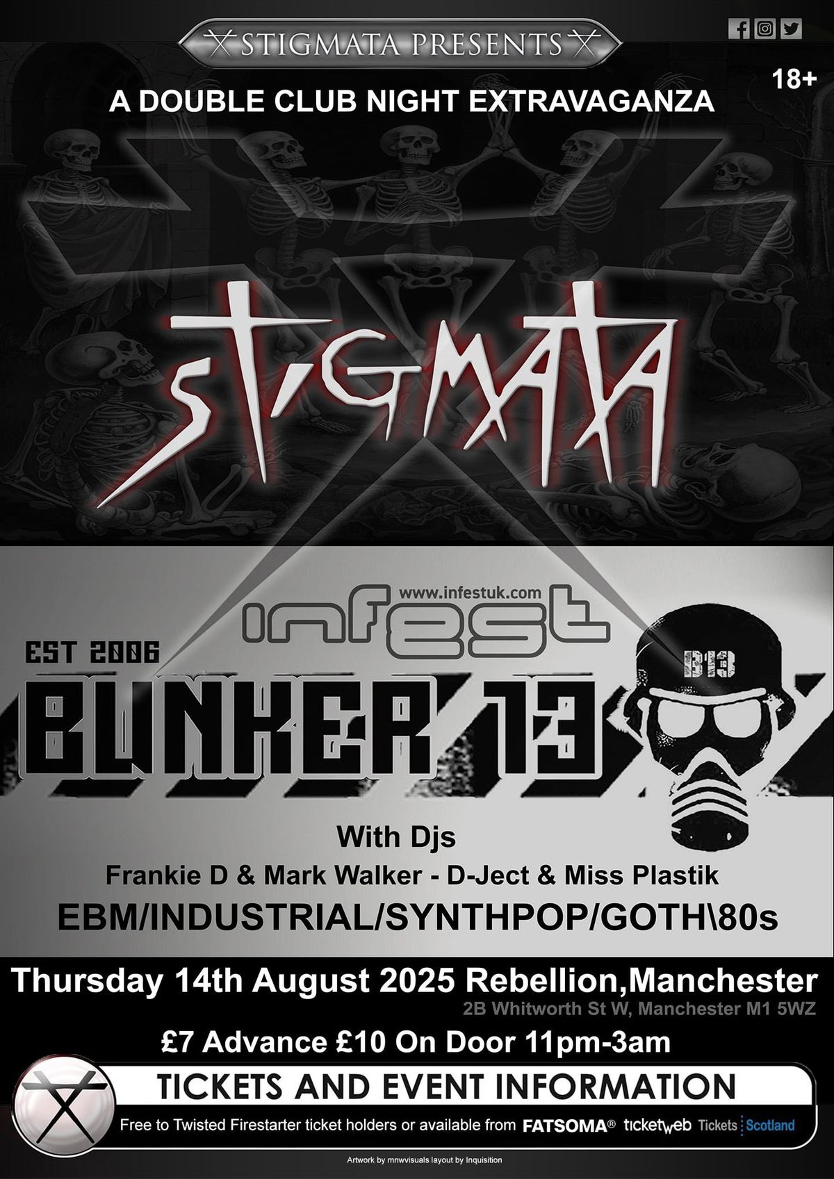 Infest pre party Stigmata v Bunker 13 Club Night 