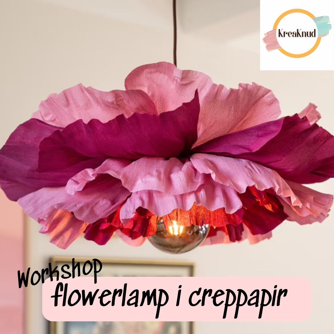 Flowerlamp i creppapir- workshop