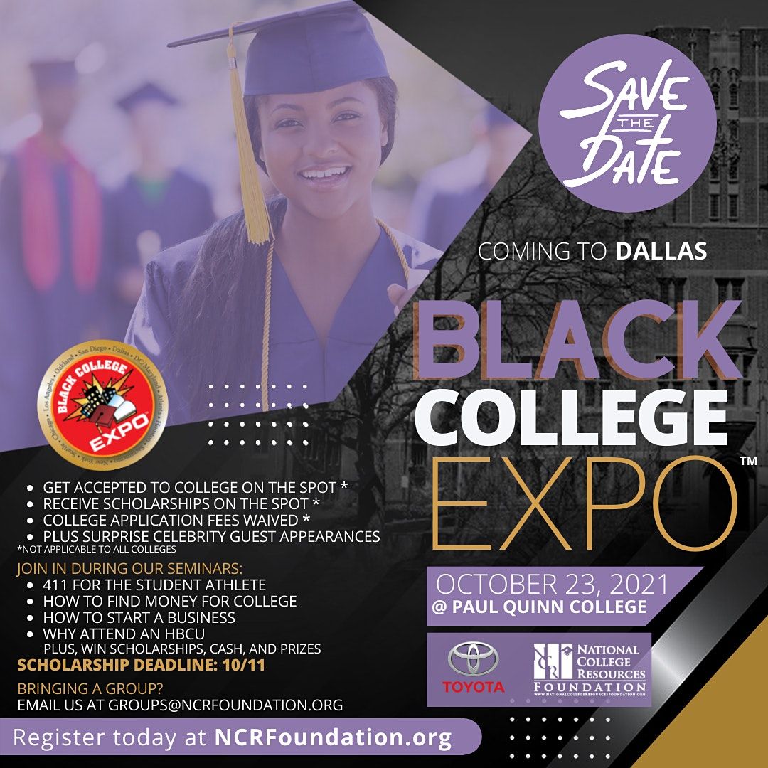 Back LIVE in PERSON 4th Annual Dallas Black College Expo