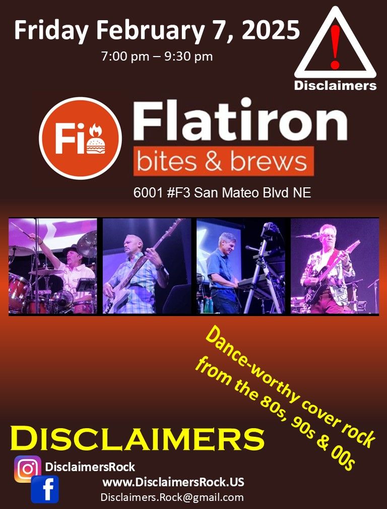 Disclaimers rock Flatiron Bites and Brews