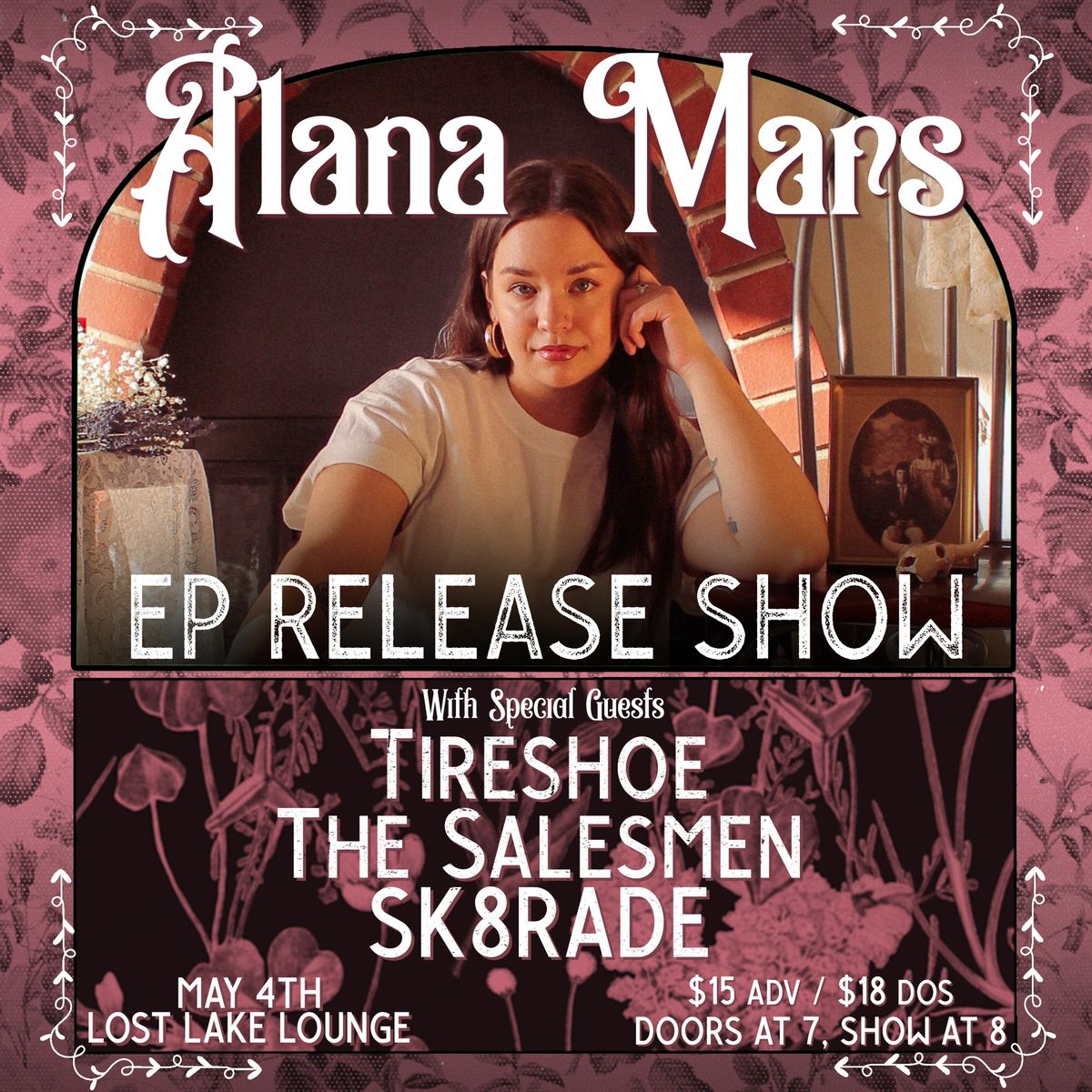 Indie 102.3 presents Alana Mars - EP release w\/ Virgil Vigil, Tireshoe + SK8RADE