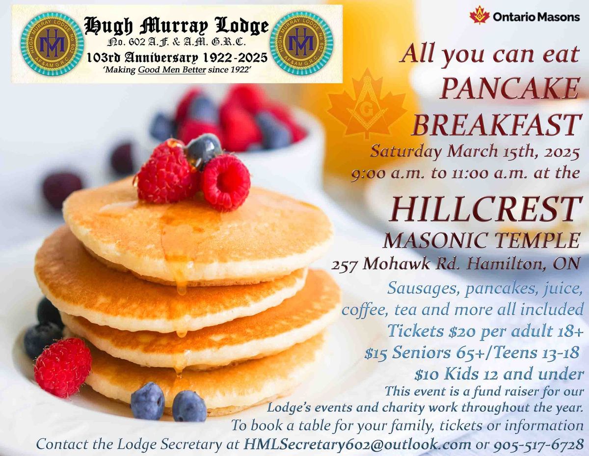 All you can eat Pancake Breakfast