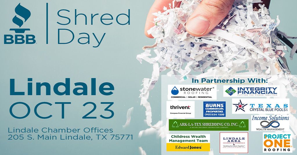 Free shredding event in Lindale on October 23!