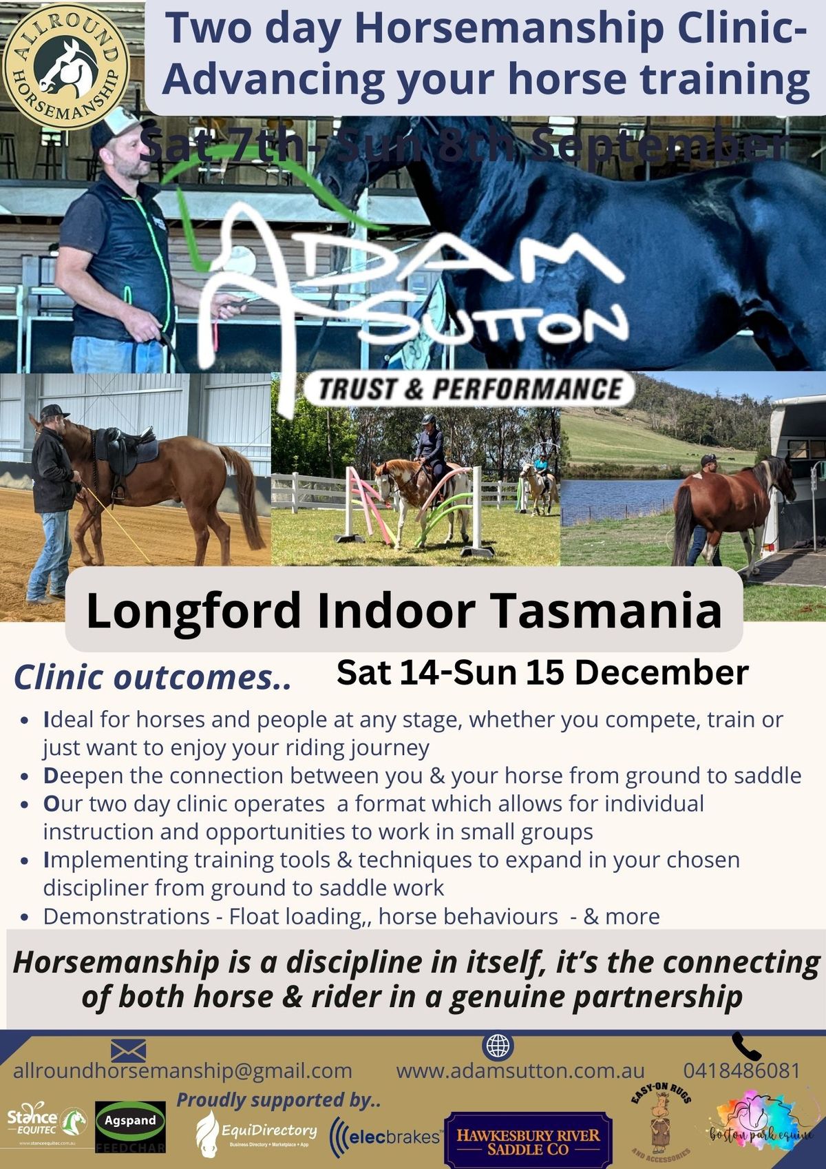 Tasmanian weekend clinic December 