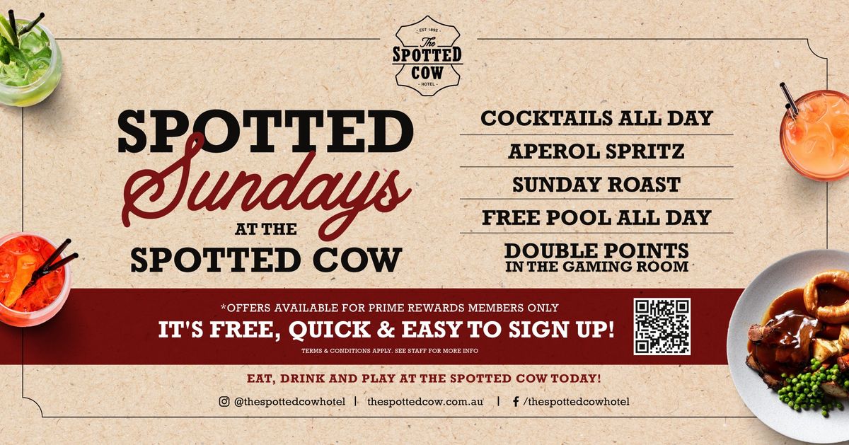 Spotted Sundays - Cocktails, Free Pool, Sunday Roasts and more!