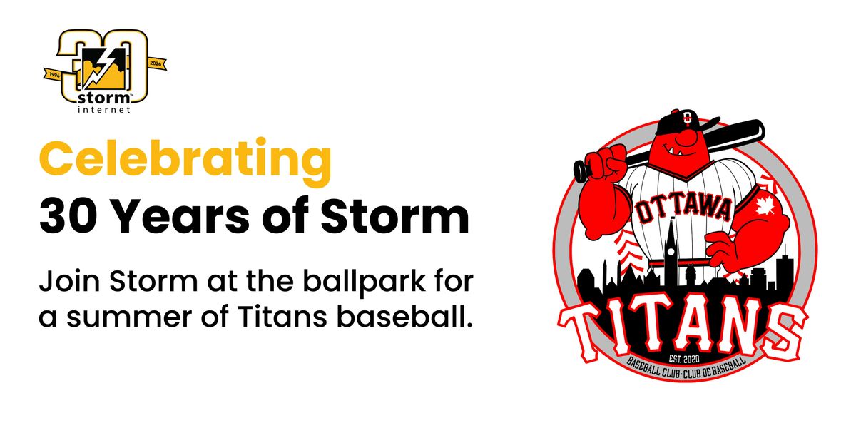 \u26be Storm Internet Presents: Titans Baseball Series \u2013 Celebrating 30 Years \u26a1